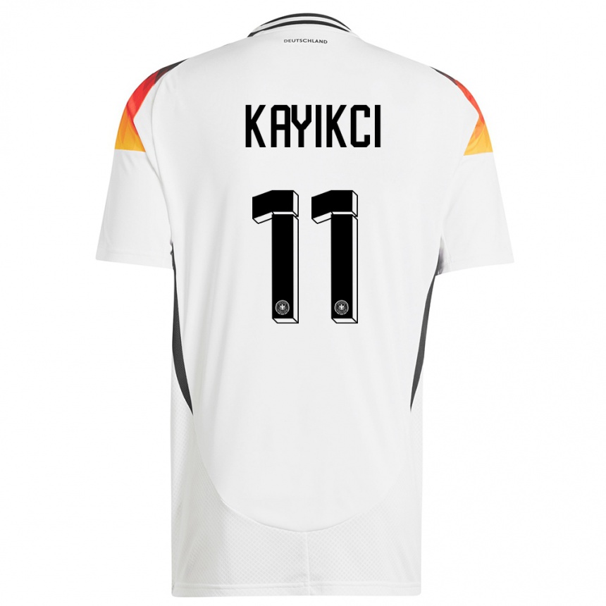 Hombre Fútbol Camiseta Alemania Hasret Kayikci #11 Blanco 1ª Equipación 24-26 Perú