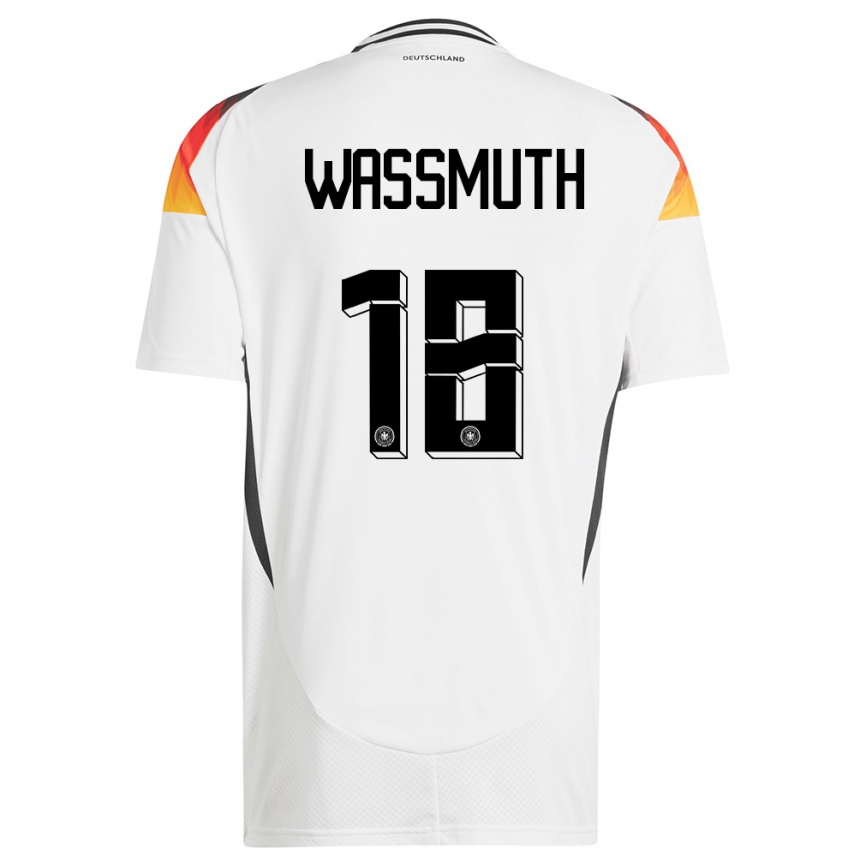 Hombre Fútbol Camiseta Alemania Tabea Wabmuth #18 Blanco 1ª Equipación 24-26 Perú