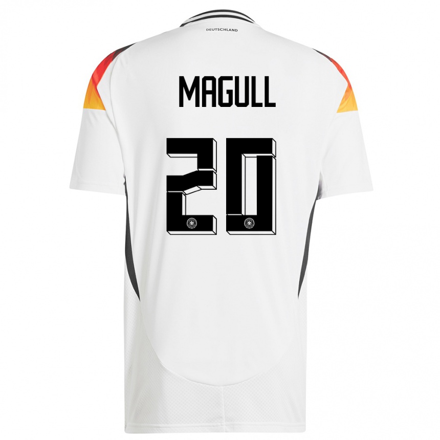 Hombre Fútbol Camiseta Alemania Lina Magull #20 Blanco 1ª Equipación 24-26 Perú