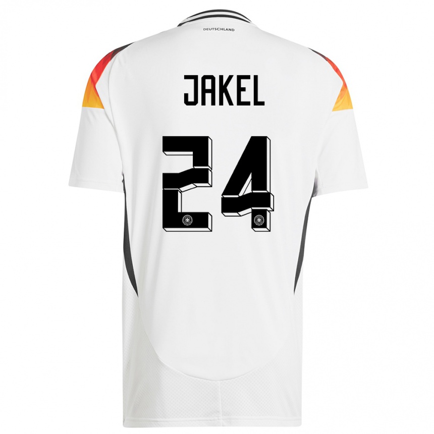 Hombre Fútbol Camiseta Alemania Frederik Jakel #24 Blanco 1ª Equipación 24-26 Perú