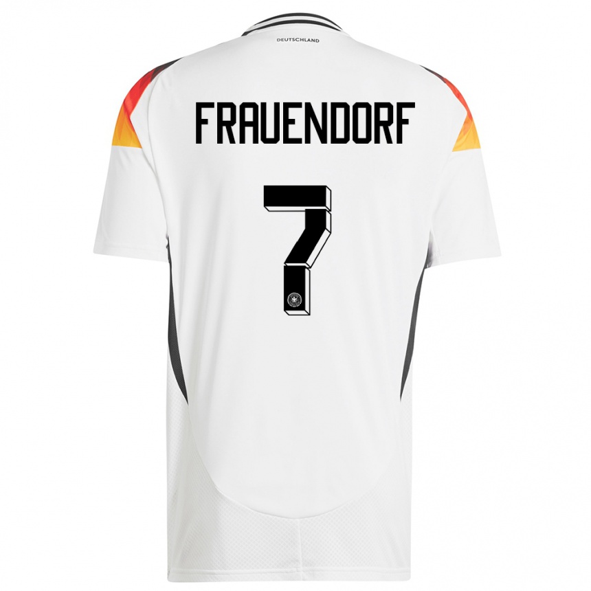 Hombre Fútbol Camiseta Alemania Melkamu Frauendorf #7 Blanco 1ª Equipación 24-26 Perú