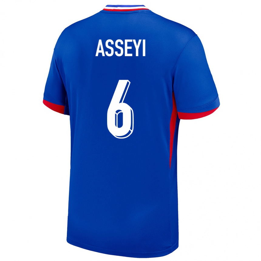 Hombre Fútbol Camiseta Francia Viviane Asseyi #6 Azul 1ª Equipación 24-26 Perú