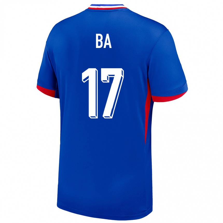 Hombre Fútbol Camiseta Francia Abdoullah Ba #17 Azul 1ª Equipación 24-26 Perú