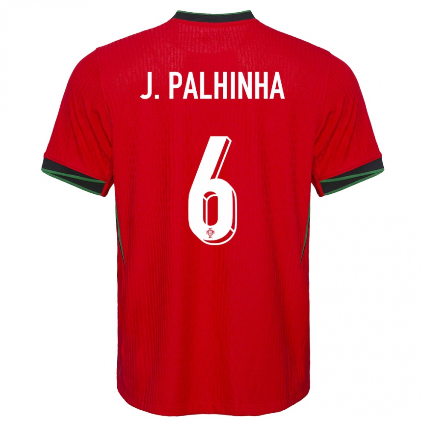 Hombre Fútbol Camiseta Portugal Joao Palhinha #6 Rojo 1ª Equipación 24-26 Perú