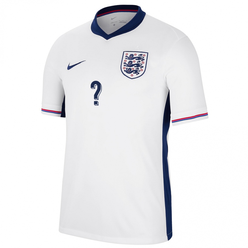 Hombre Fútbol Camiseta Inglaterra Su Nombre #0 Blanco 1ª Equipación 24-26 Perú