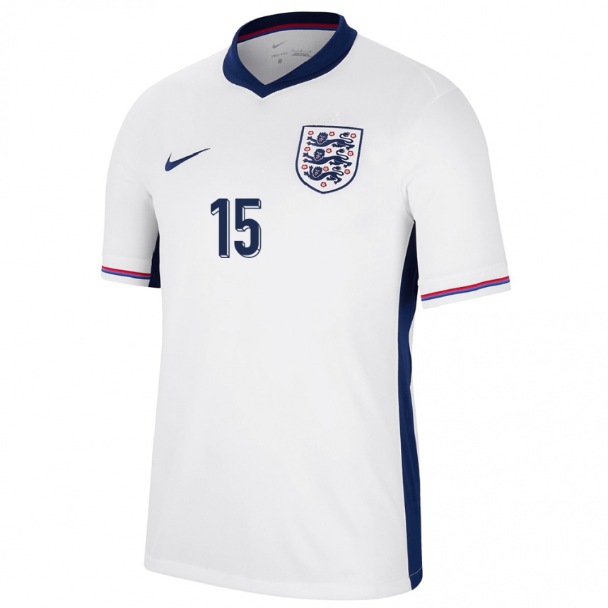 Hombre Fútbol Camiseta Inglaterra Lotte Wubben Moy #15 Blanco 1ª Equipación 24-26 Perú