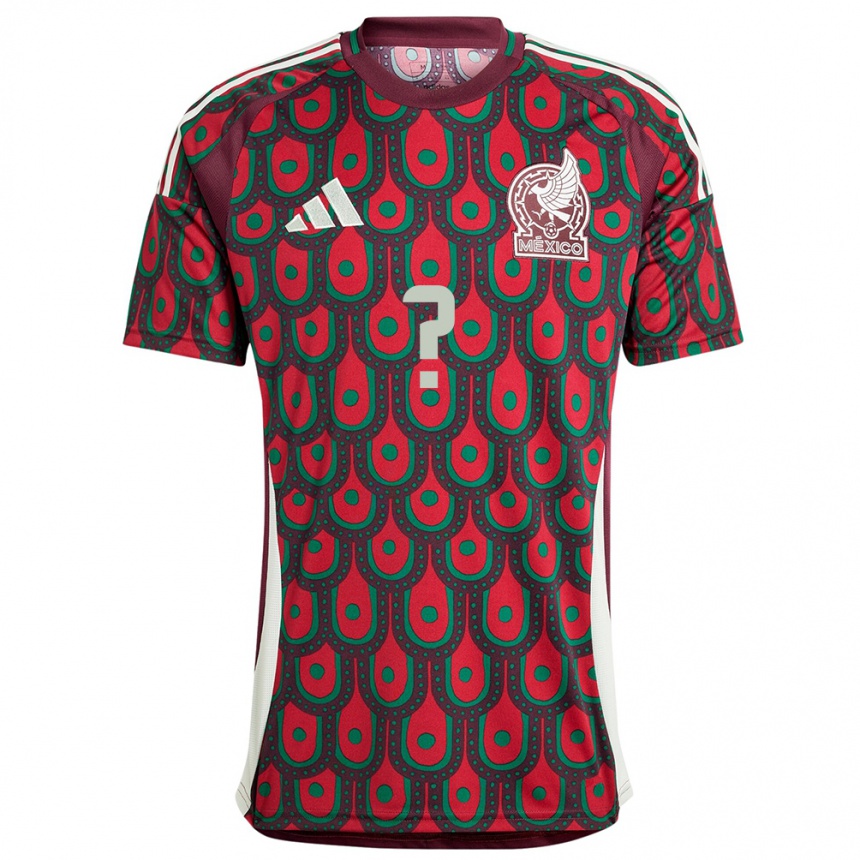 Hombre Fútbol Camiseta México Su Nombre #0 Granate 1ª Equipación 24-26 Perú