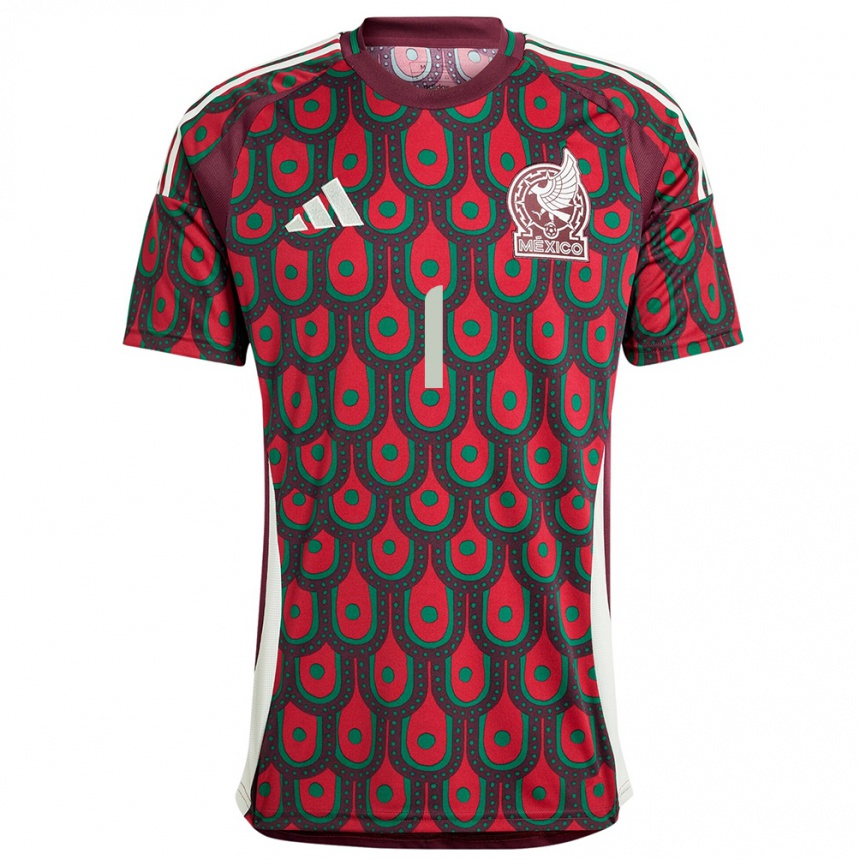 Hombre Fútbol Camiseta México Alfredo Talavera #1 Granate 1ª Equipación 24-26 Perú