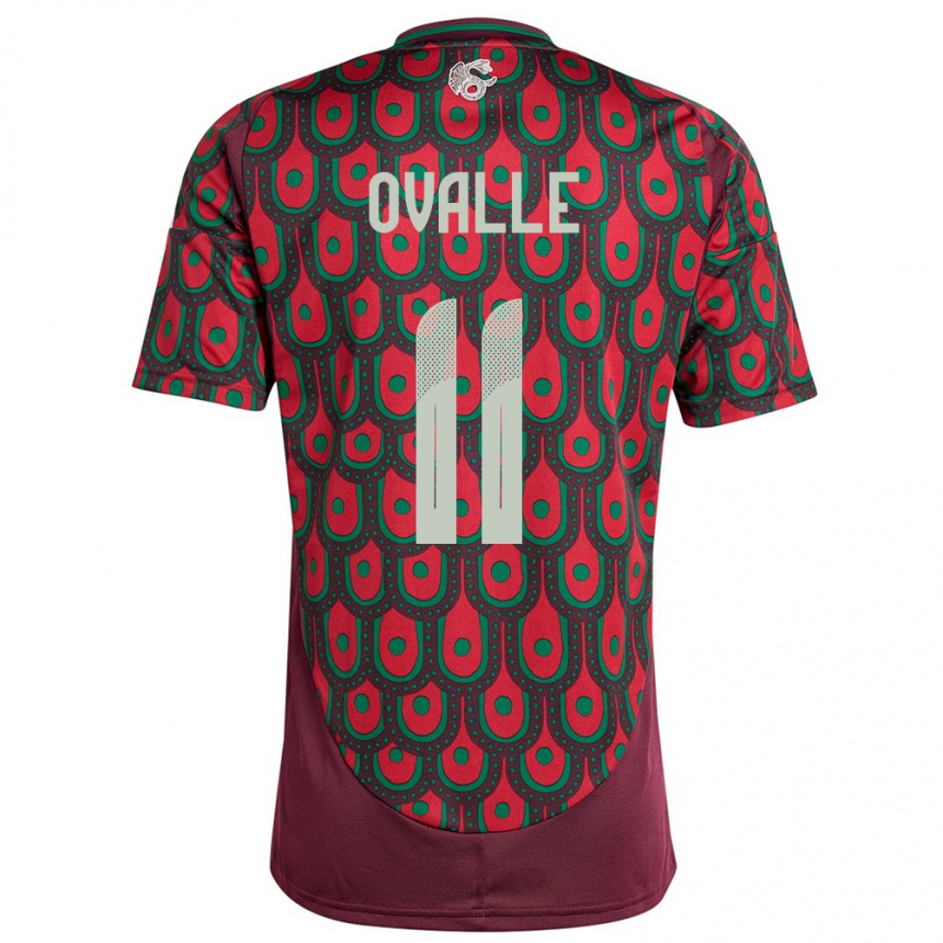 Hombre Fútbol Camiseta México Lizbeth Ovalle #11 Granate 1ª Equipación 24-26 Perú