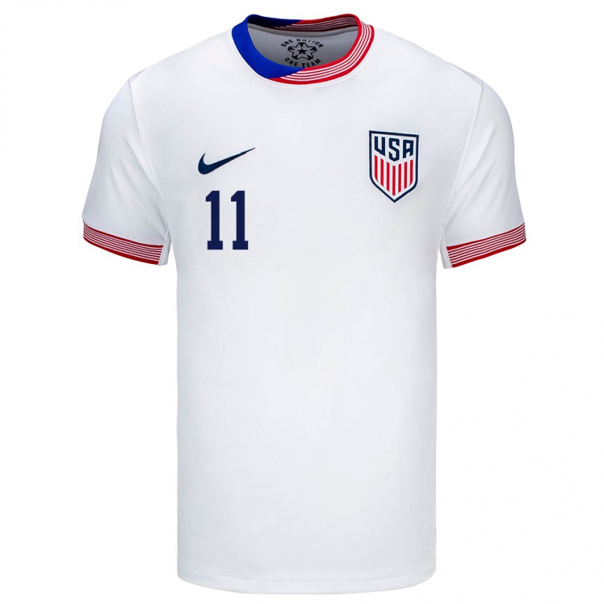 Hombre Fútbol Camiseta Estados Unidos Caden Clark #11 Blanco 1ª Equipación 24-26 Perú