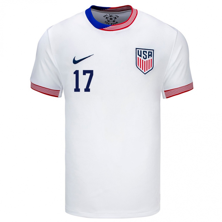 Hombre Fútbol Camiseta Estados Unidos Malik Tillman #17 Blanco 1ª Equipación 24-26 Perú