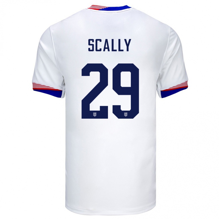 Hombre Fútbol Camiseta Estados Unidos Joseph Scally #29 Blanco 1ª Equipación 24-26 Perú