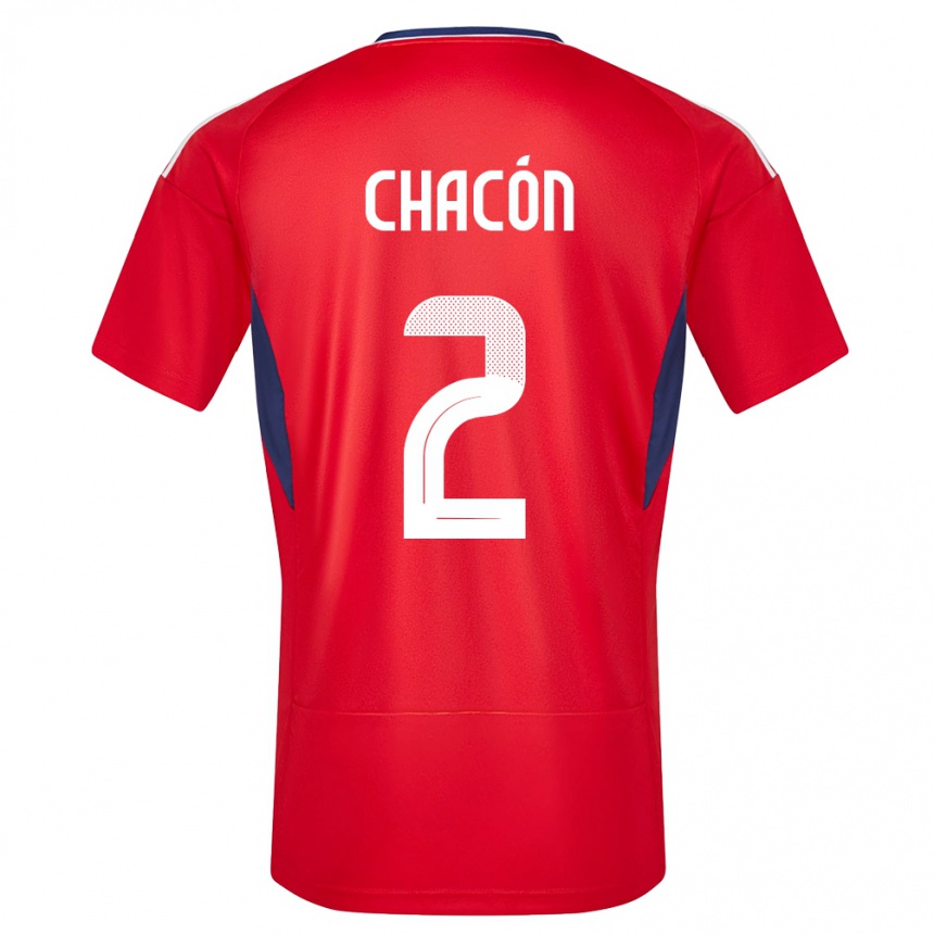 Hombre Fútbol Camiseta Costa Rica Daniel Chacon #2 Rojo 1ª Equipación 24-26 Perú