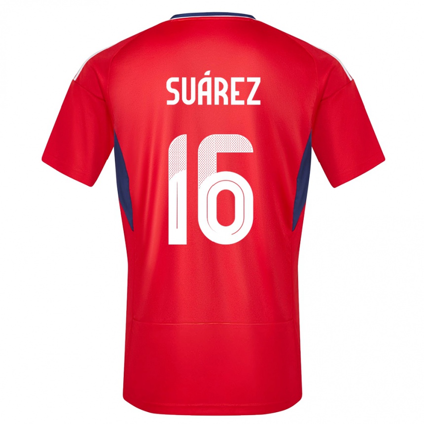 Hombre Fútbol Camiseta Costa Rica Aaron Suarez #16 Rojo 1ª Equipación 24-26 Perú