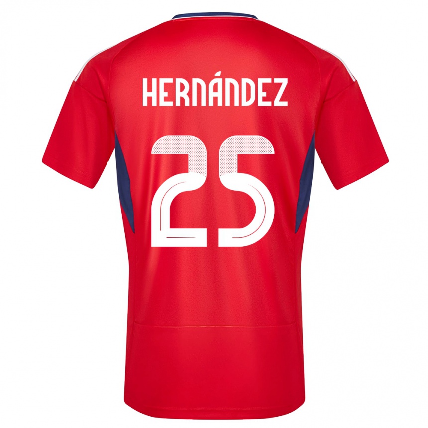 Hombre Fútbol Camiseta Costa Rica Anthony Hernandez #25 Rojo 1ª Equipación 24-26 Perú