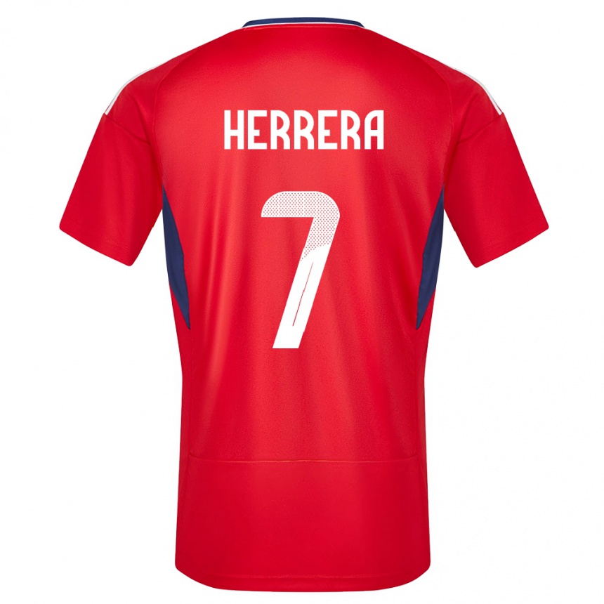 Hombre Fútbol Camiseta Costa Rica Melissa Herrera #7 Rojo 1ª Equipación 24-26 Perú