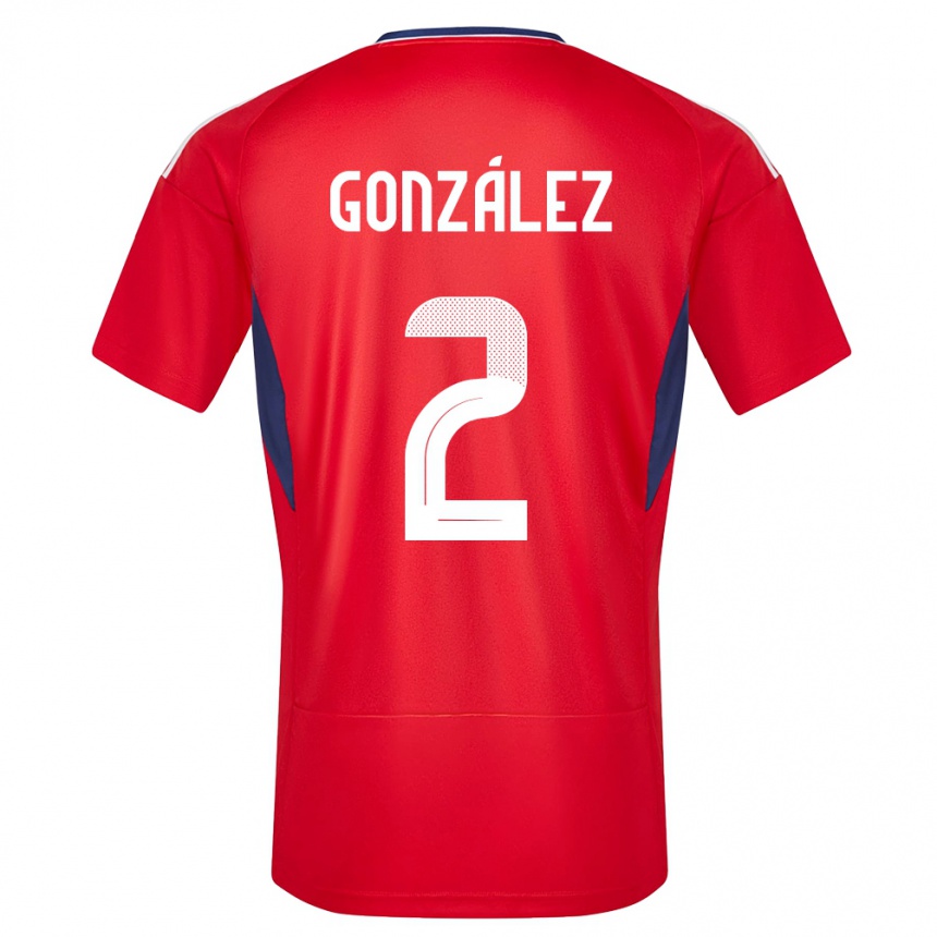 Hombre Fútbol Camiseta Costa Rica Julian Gonzalez #2 Rojo 1ª Equipación 24-26 Perú