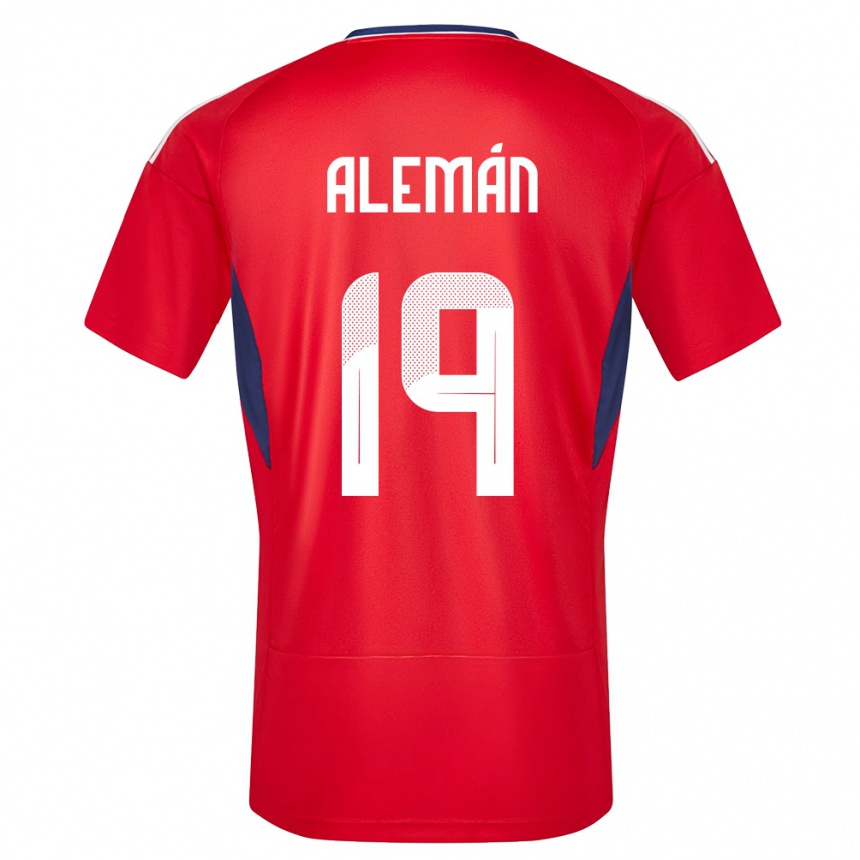 Hombre Fútbol Camiseta Costa Rica Fabricio Aleman #19 Rojo 1ª Equipación 24-26 Perú