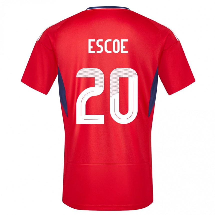 Hombre Fútbol Camiseta Costa Rica Enyel Escoe #20 Rojo 1ª Equipación 24-26 Perú