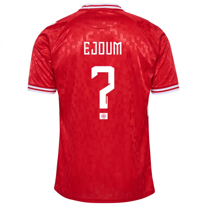 Hombre Fútbol Camiseta Dinamarca Max Ejdum #0 Rojo 1ª Equipación 24-26 Perú