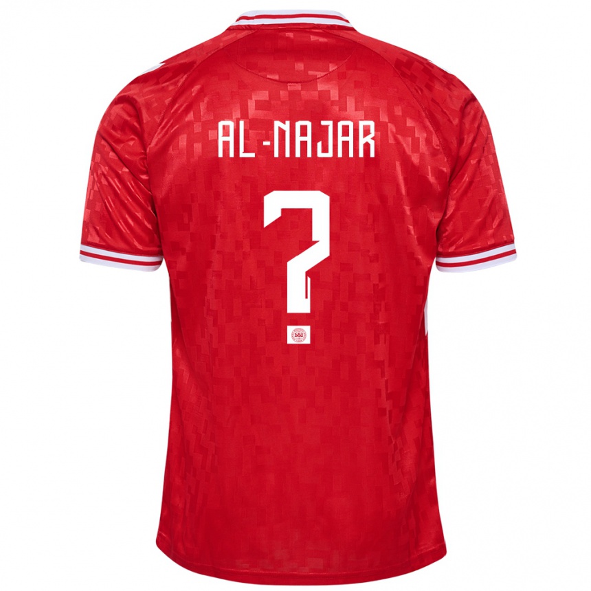 Hombre Fútbol Camiseta Dinamarca Ali Al-Najar #0 Rojo 1ª Equipación 24-26 Perú