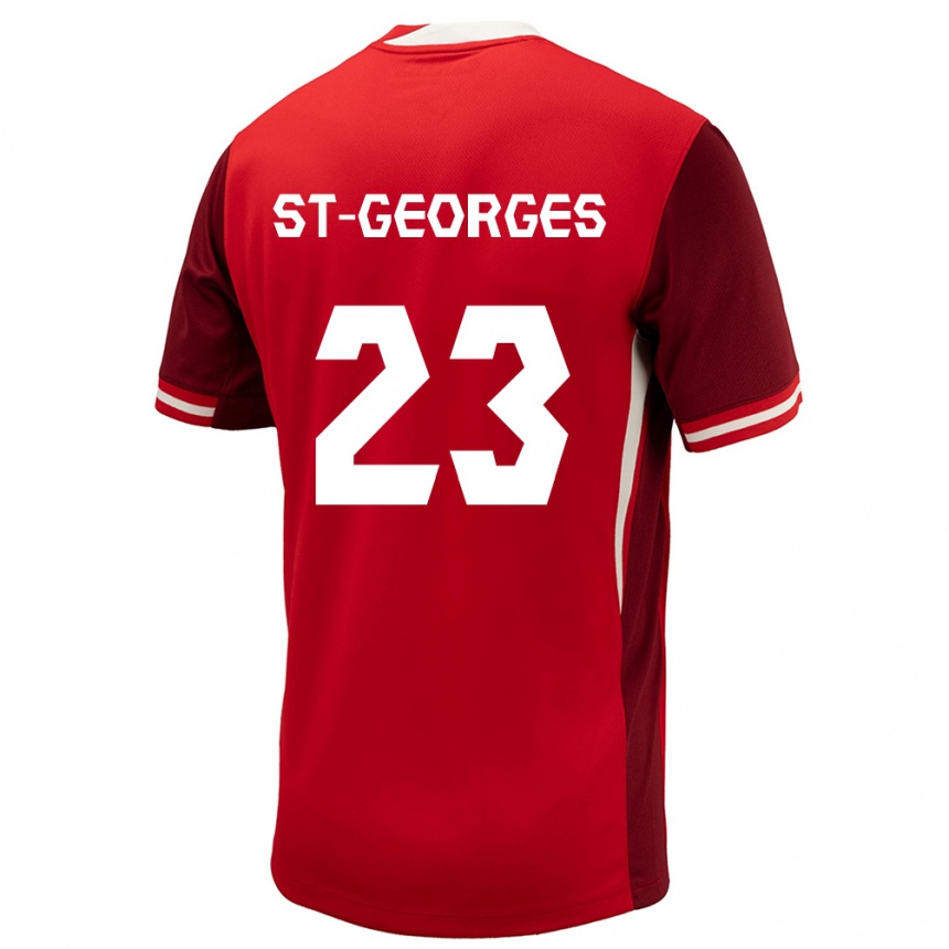 Hombre Fútbol Camiseta Canadá Bianca St Georges #23 Rojo 1ª Equipación 24-26 Perú