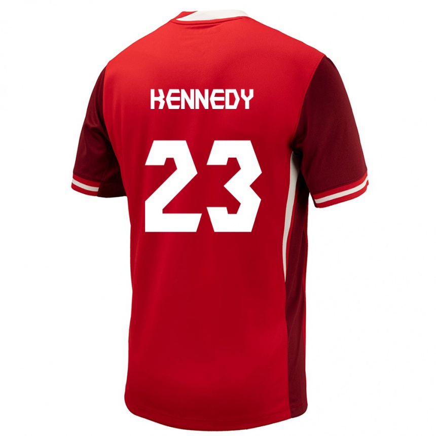 Hombre Fútbol Camiseta Canadá Scott Kennedy #23 Rojo 1ª Equipación 24-26 Perú