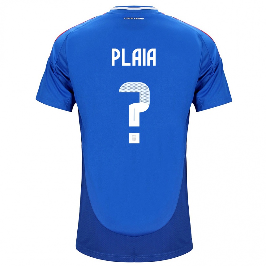 Hombre Fútbol Camiseta Italia Matteo Plaia #0 Azul 1ª Equipación 24-26 Perú