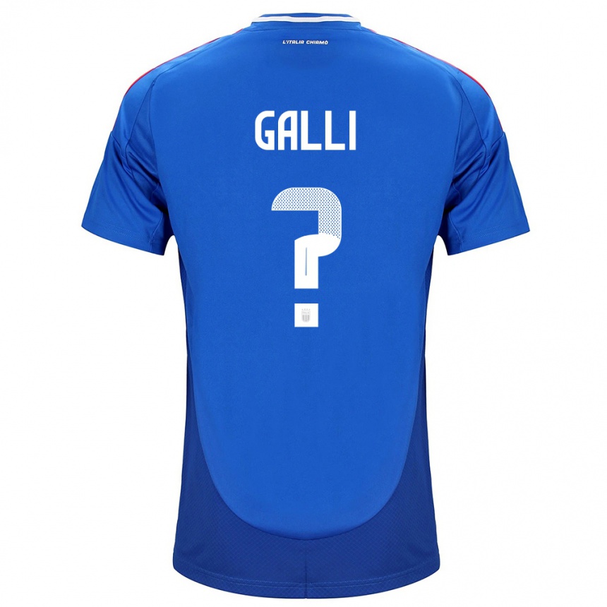 Hombre Fútbol Camiseta Italia Aurora Galli #0 Azul 1ª Equipación 24-26 Perú