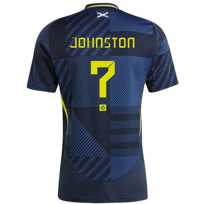 Hombre Fútbol Camiseta Escocia Max Johnston #0 Azul Oscuro 1ª Equipación 24-26 Perú