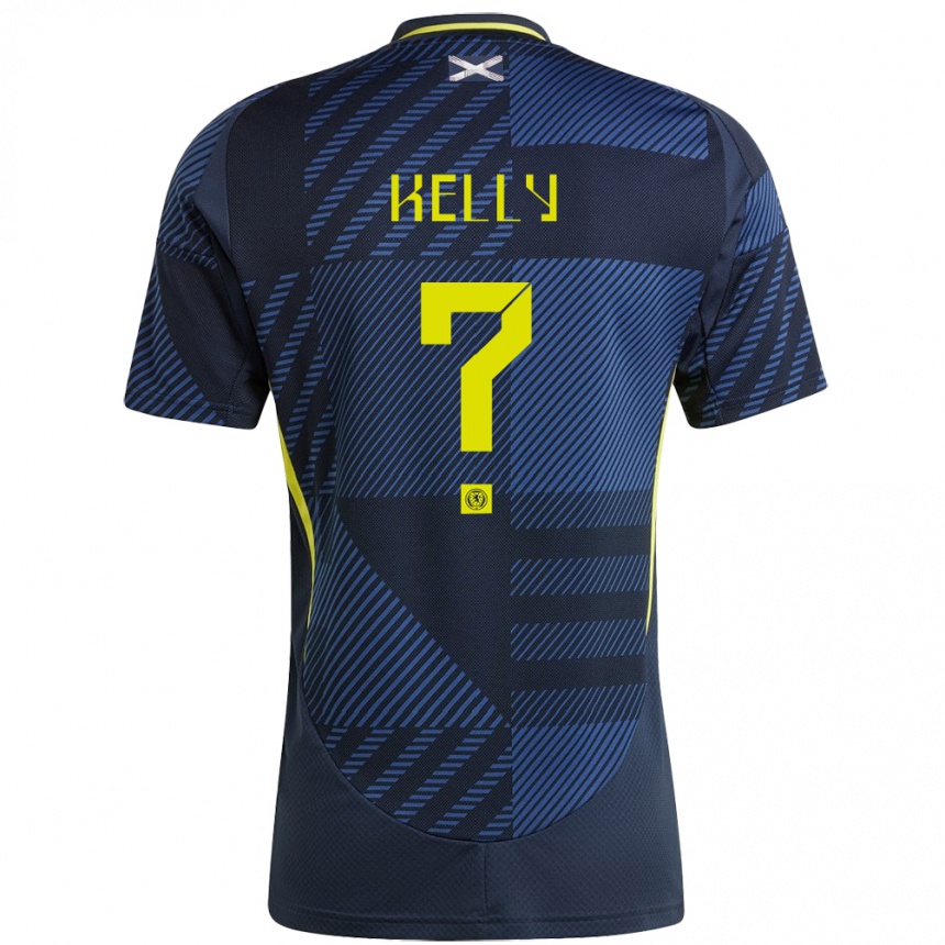 Hombre Fútbol Camiseta Escocia Daniel Kelly #0 Azul Oscuro 1ª Equipación 24-26 Perú