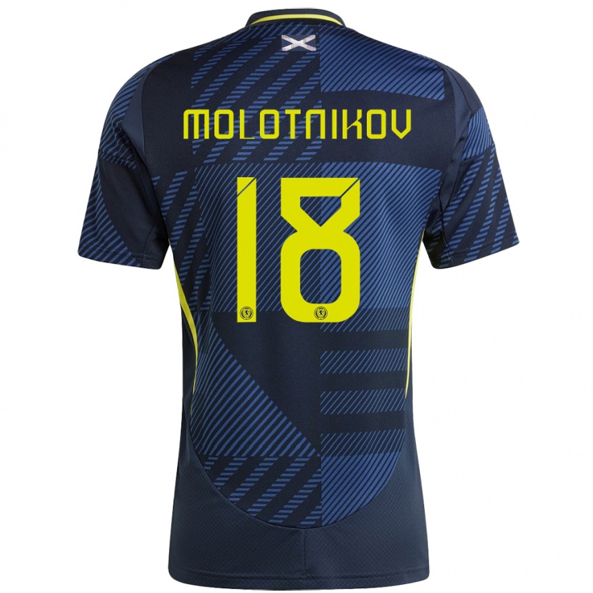 Hombre Fútbol Camiseta Escocia Rudi Molotnikov #18 Azul Oscuro 1ª Equipación 24-26 Perú