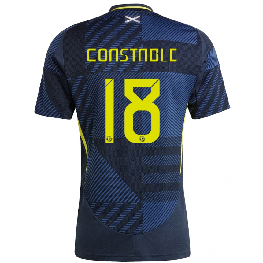 Hombre Fútbol Camiseta Escocia Scott Constable #18 Azul Oscuro 1ª Equipación 24-26 Perú