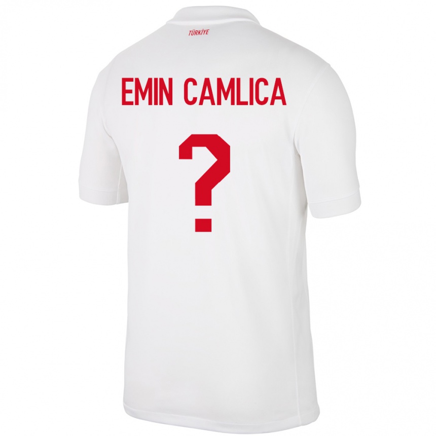 Hombre Fútbol Camiseta Turquía Muhammed Emin Çamlıca #0 Blanco 1ª Equipación 24-26 Perú