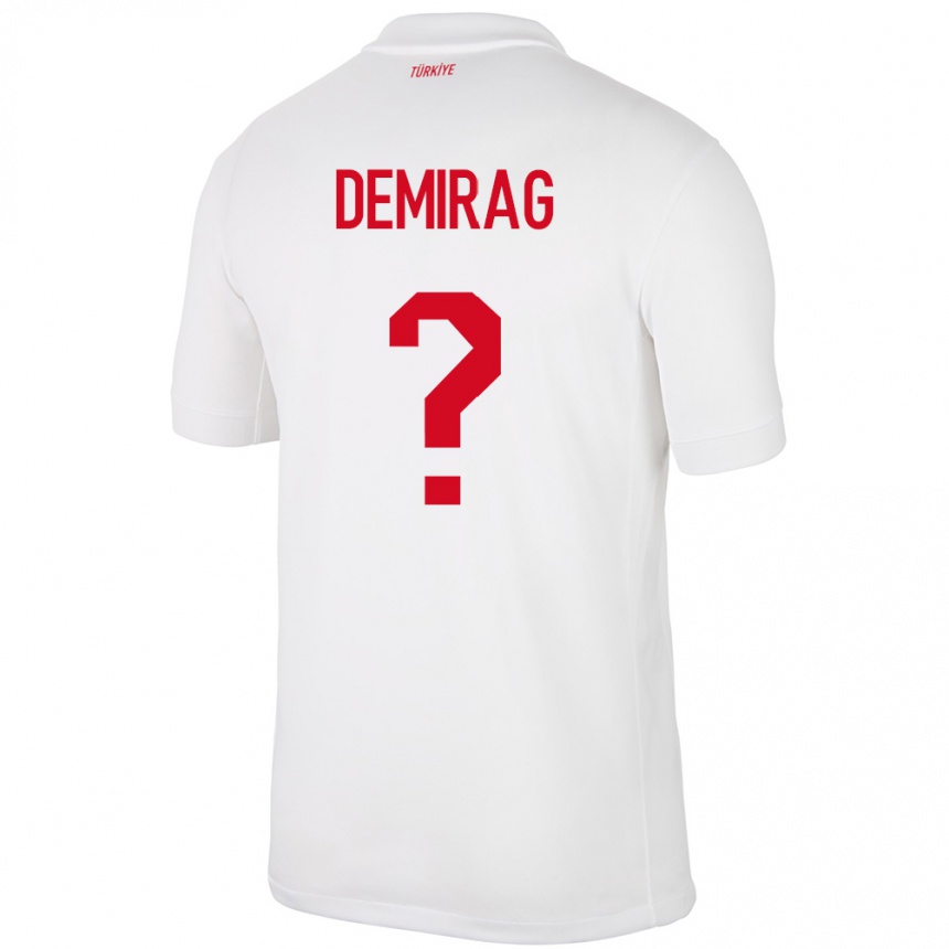 Hombre Fútbol Camiseta Turquía Bilal Demirağ #0 Blanco 1ª Equipación 24-26 Perú