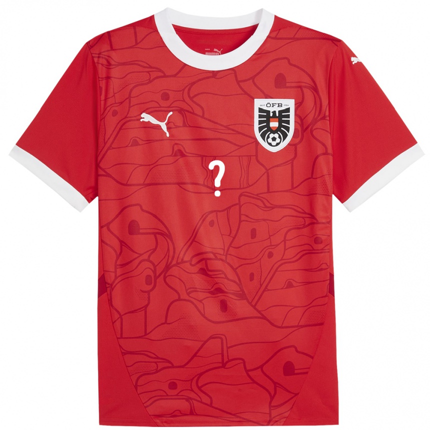 Hombre Fútbol Camiseta Austria Su Nombre #0 Rojo 1ª Equipación 24-26 Perú