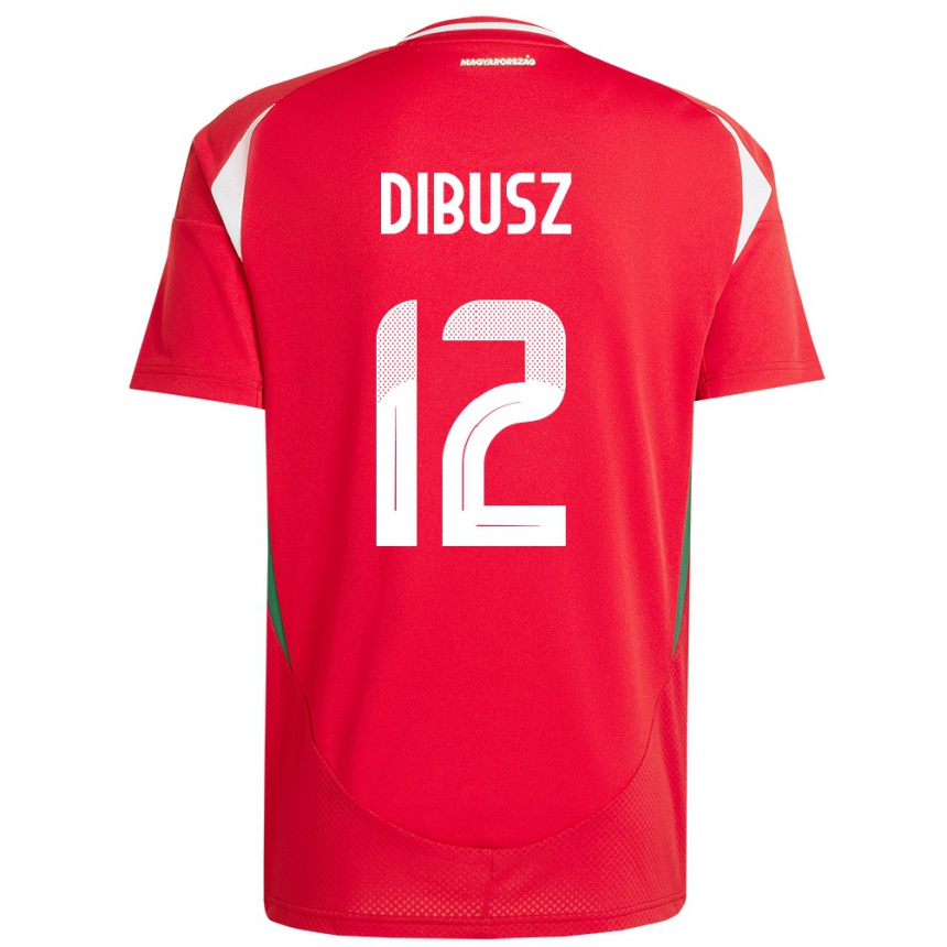 Hombre Fútbol Camiseta Hungría Dénes Dibusz #12 Rojo 1ª Equipación 24-26 Perú