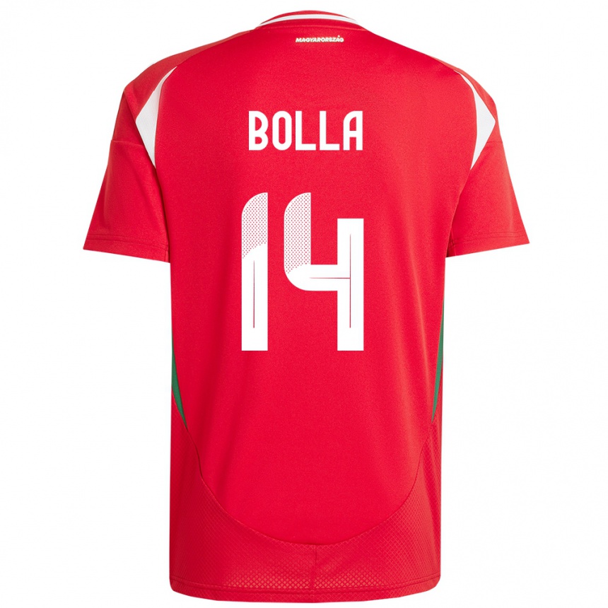 Hombre Fútbol Camiseta Hungría Bendegúz Bolla #14 Rojo 1ª Equipación 24-26 Perú