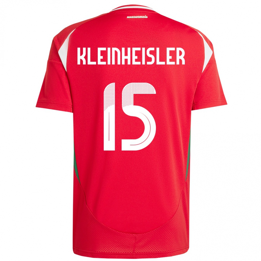 Hombre Fútbol Camiseta Hungría László Kleinheisler #15 Rojo 1ª Equipación 24-26 Perú