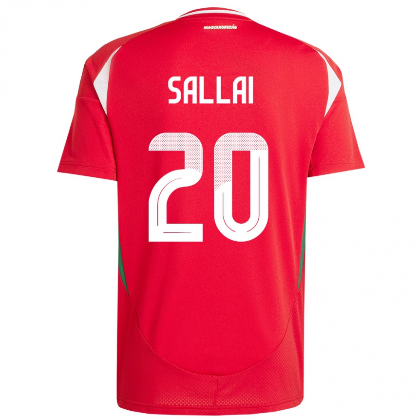 Hombre Fútbol Camiseta Hungría Roland Sallai #20 Rojo 1ª Equipación 24-26 Perú