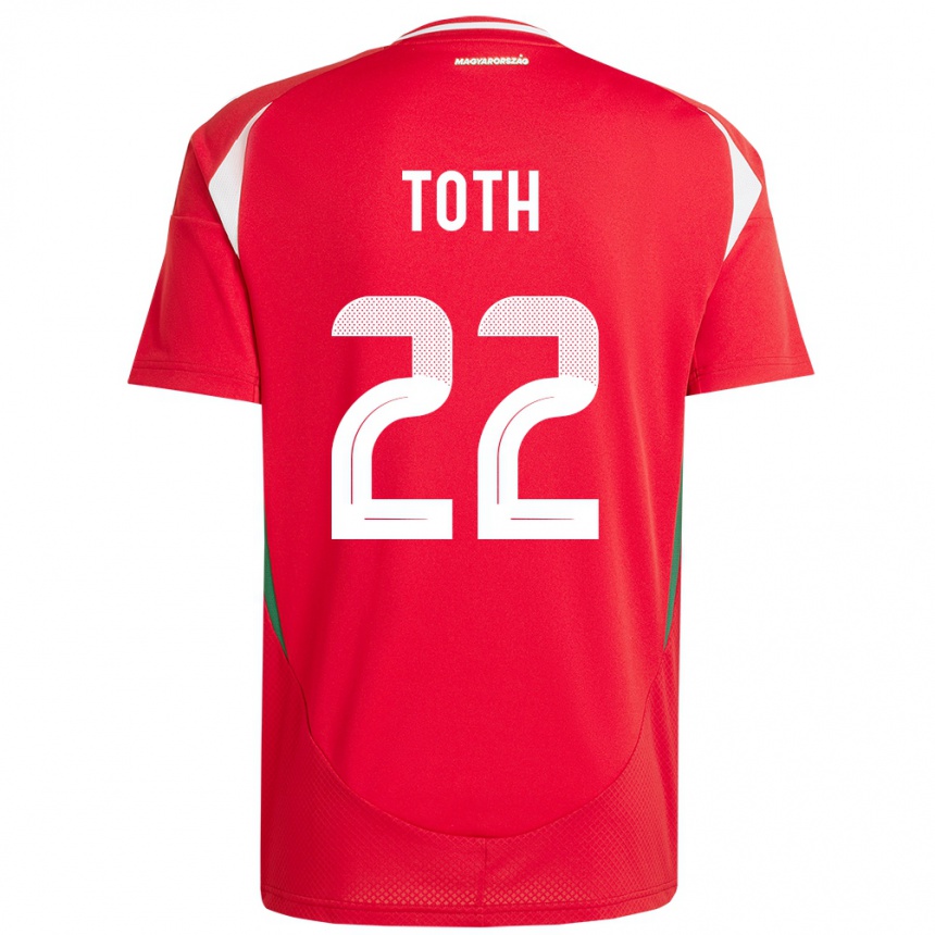 Hombre Fútbol Camiseta Hungría Balázs Tóth #22 Rojo 1ª Equipación 24-26 Perú