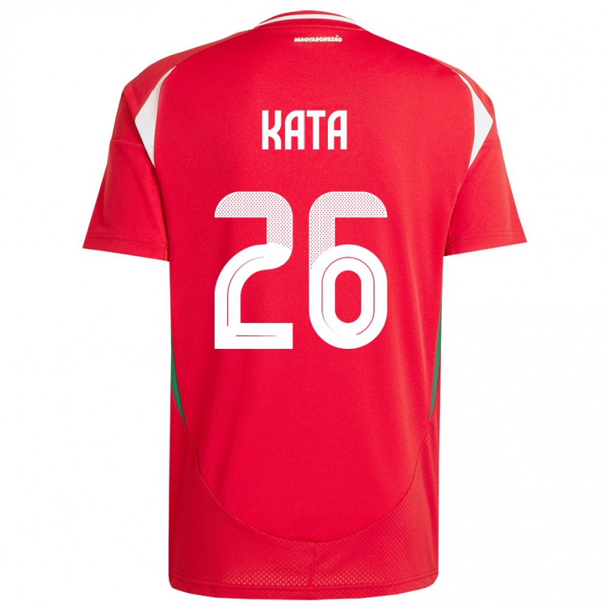 Hombre Fútbol Camiseta Hungría Mihály Kata #26 Rojo 1ª Equipación 24-26 Perú