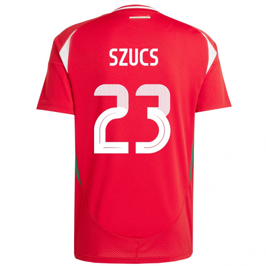 Hombre Fútbol Camiseta Hungría Tamás Szűcs #23 Rojo 1ª Equipación 24-26 Perú