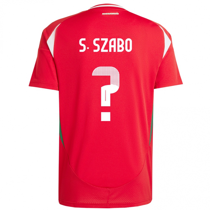 Hombre Fútbol Camiseta Hungría Szilárd Szabó #0 Rojo 1ª Equipación 24-26 Perú