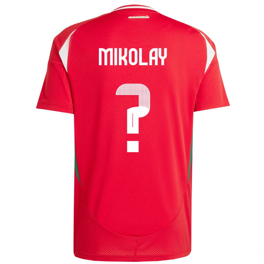 Hombre Fútbol Camiseta Hungría Timóteus Mikolay #0 Rojo 1ª Equipación 24-26 Perú