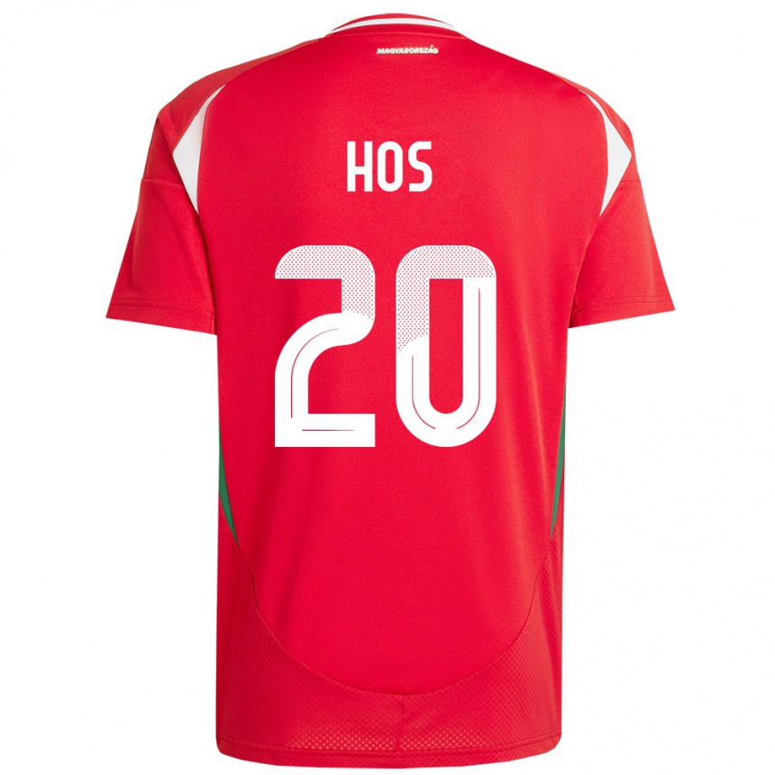 Hombre Fútbol Camiseta Hungría Zsombor Hős #20 Rojo 1ª Equipación 24-26 Perú