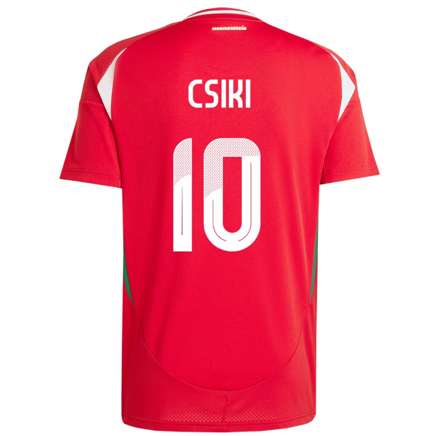 Hombre Fútbol Camiseta Hungría Anna Csiki #10 Rojo 1ª Equipación 24-26 Perú