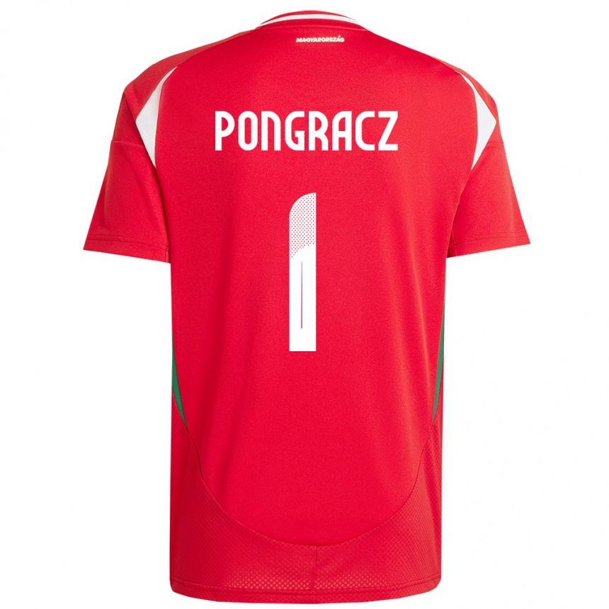 Hombre Fútbol Camiseta Hungría Agness Pongracz #1 Rojo 1ª Equipación 24-26 Perú