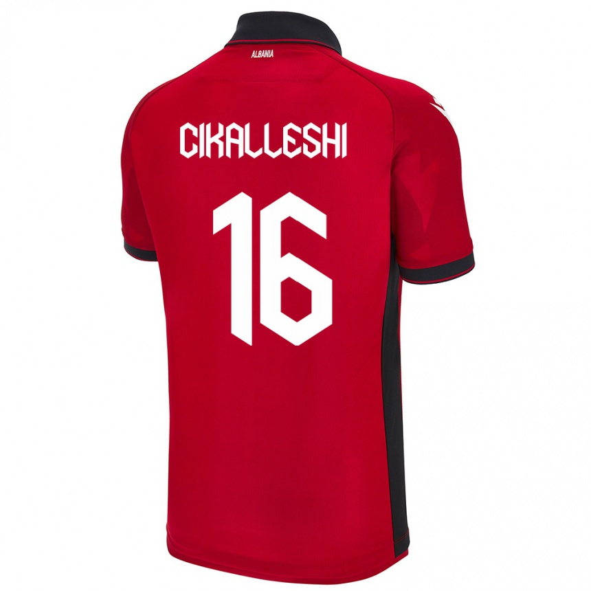 Hombre Fútbol Camiseta Albania Sokol Cikalleshi #16 Rojo 1ª Equipación 24-26 Perú