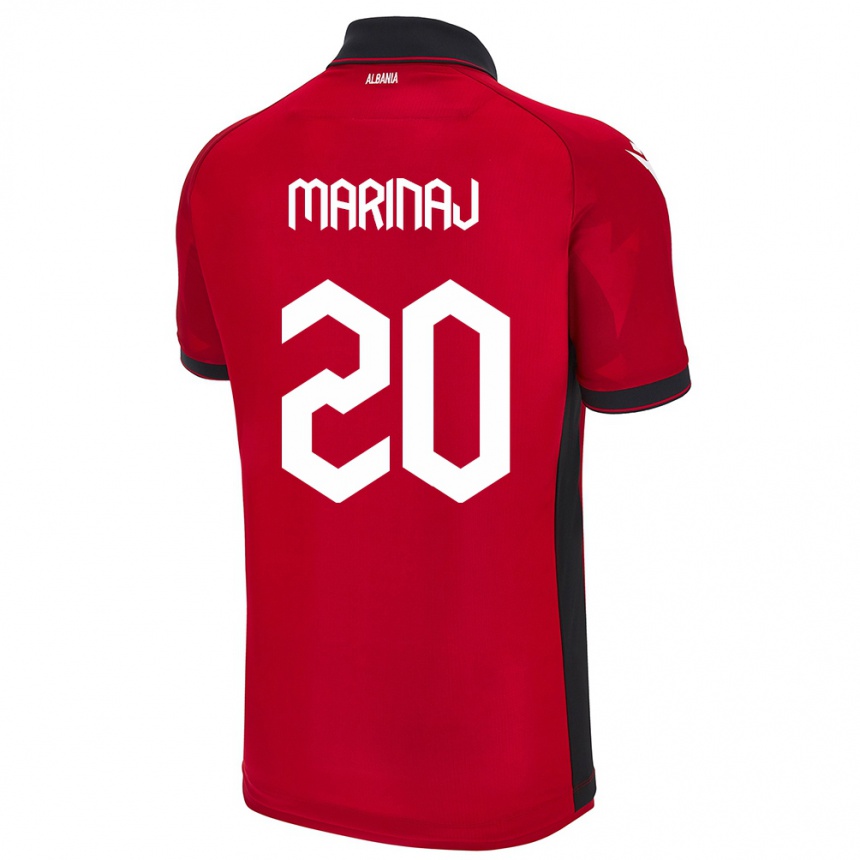 Hombre Fútbol Camiseta Albania Kledi Marinaj #20 Rojo 1ª Equipación 24-26 Perú